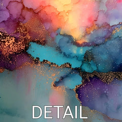 Genesis | No.1 of Series | Exclusive 1-of-1 Digital Abstract | Teal Pink Boho Modern Colorful Printable Wall Art 8K High Resolution |Shan E Sakeena