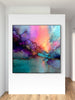 Genesis | No.1 of Series | Exclusive 1-of-1 Digital Abstract | Teal Pink Boho Modern Colorful Printable Wall Art 8K High Resolution |Shan E Sakeena