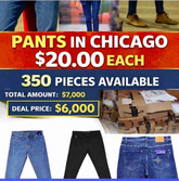 Chicago Pant Liquidation Priced for Profit! 350 Pcs Mixed Men's Jeans