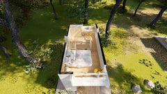 10' x 17' Clover Tiny House DIY Build Plans - 301 Sq Ft 1 Bedroom with Porch - Full Blueprint