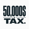 50,000 Dollar + Tax Typography Shirt Design, Streetwear Graphic Tee (Digital Download)
