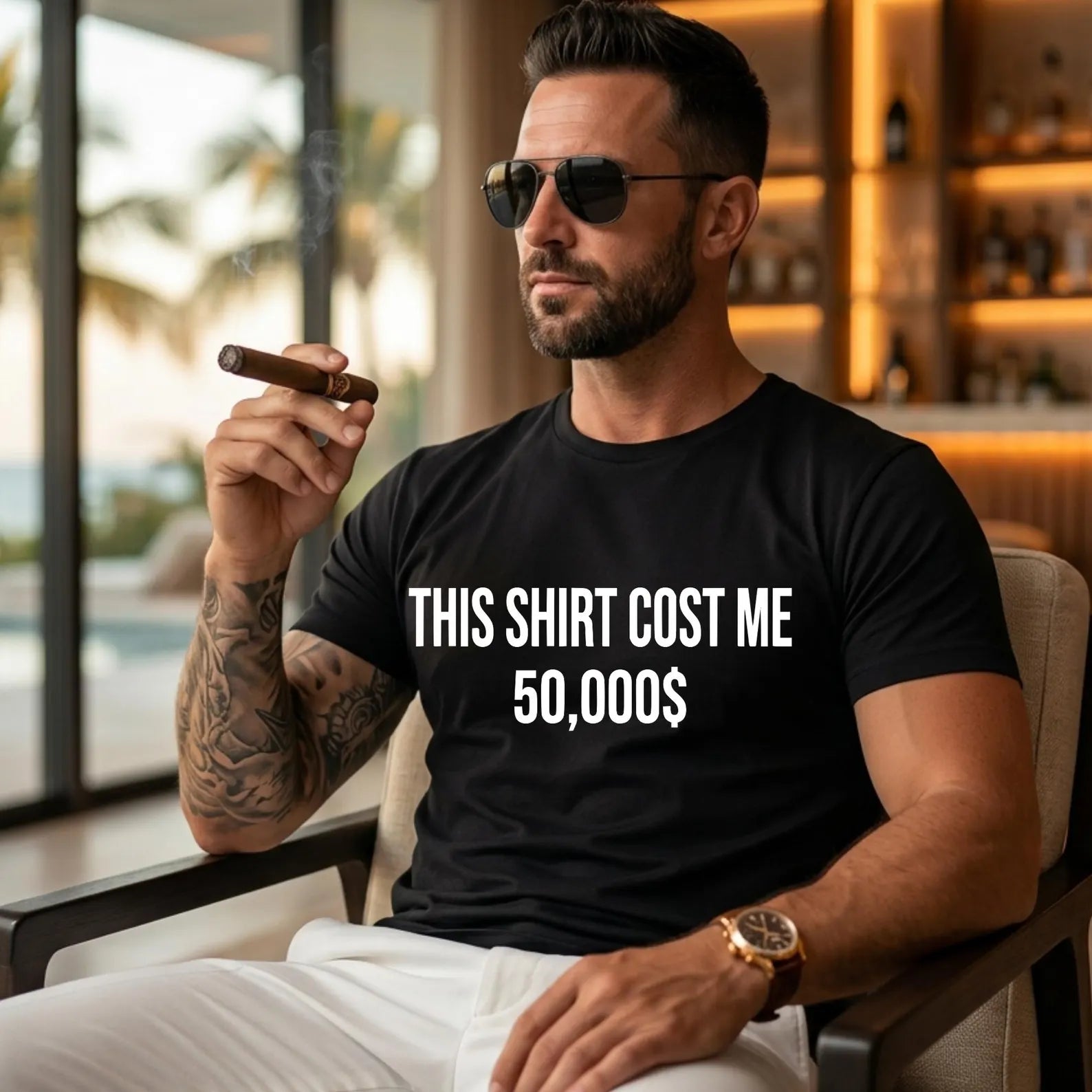 This Shirt Cost Me 50,000 Dollars T-Shirt, Funny Rich Shirt PNG, Expensive Shirt Design, Money Joke Shirt, Digital Download