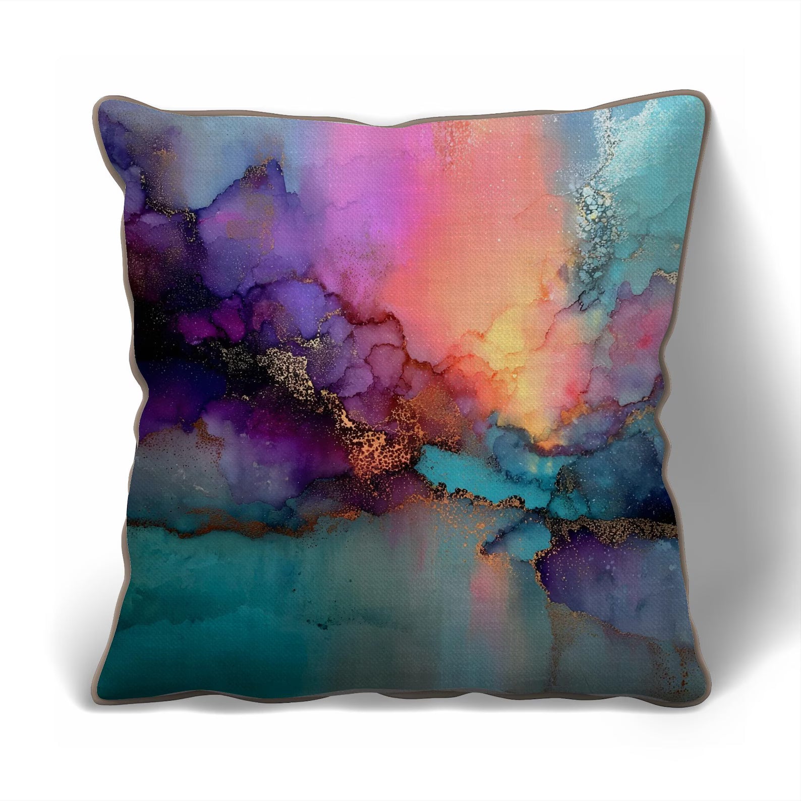Genesis | No.1 of Series | Exclusive 1-of-1 Digital Abstract | Teal Pink Boho Modern Colorful Printable Wall Art 8K High Resolution |Shan E Sakeena