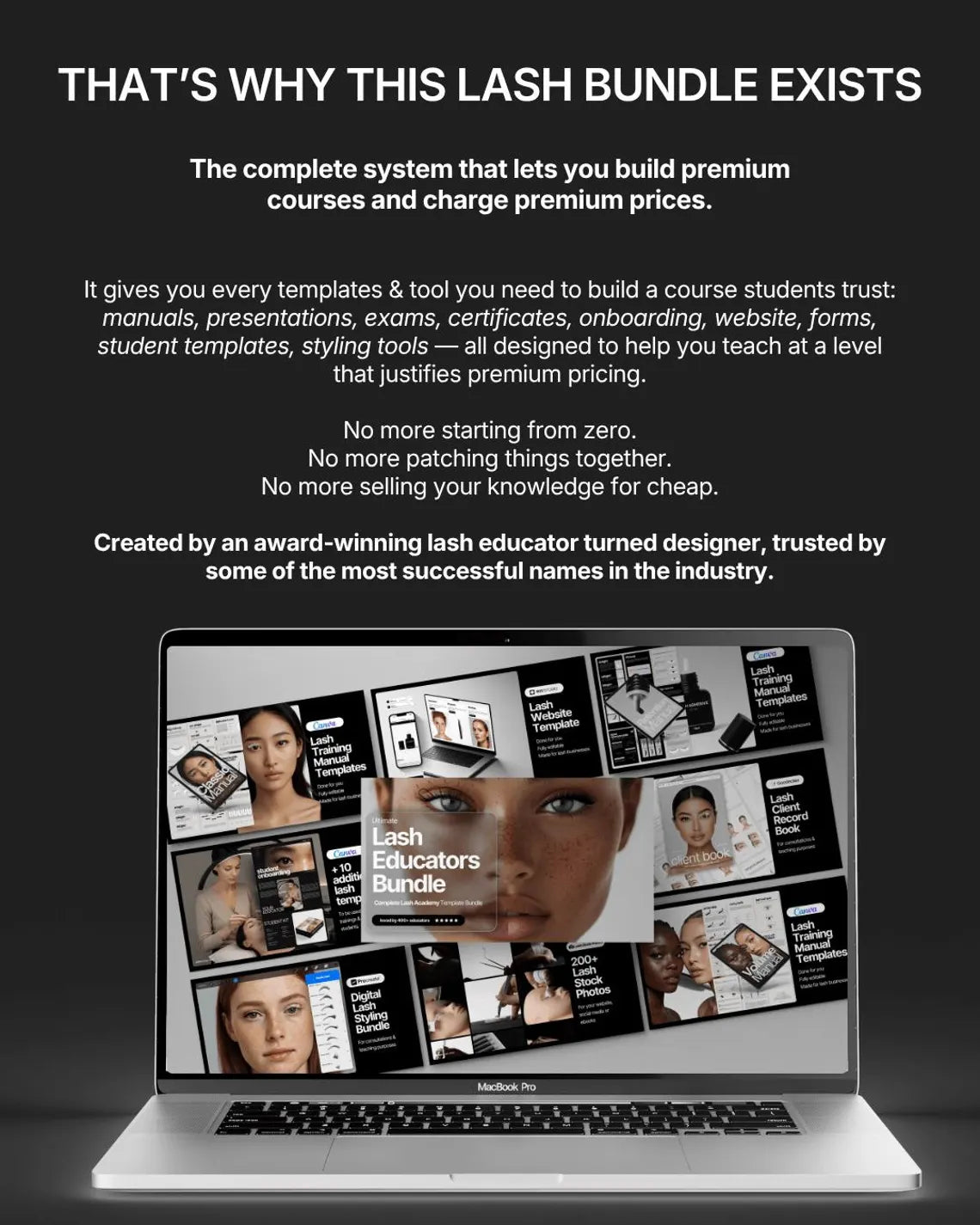 Complete Lash Educators  Bundle | Full Eyelash Course Template System