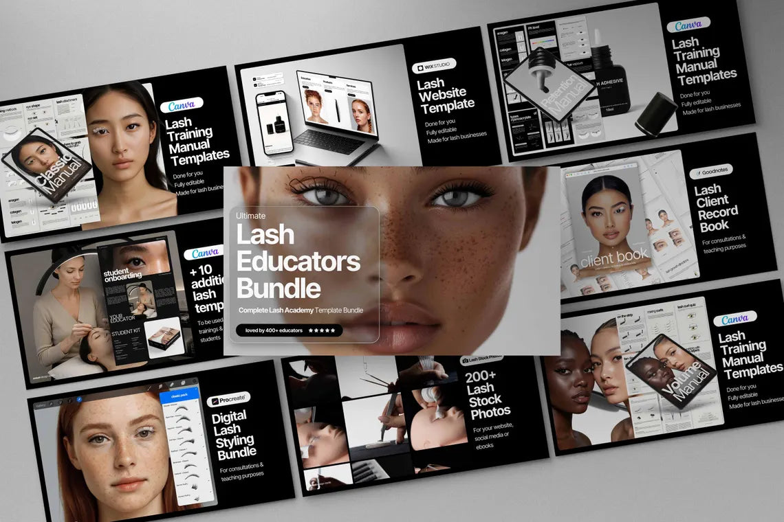 Complete Lash Educators  Bundle | Full Eyelash Course Template System