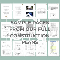 10' x 17' Clover Tiny House DIY Build Plans - 301 Sq Ft 1 Bedroom with Porch - Full Blueprint