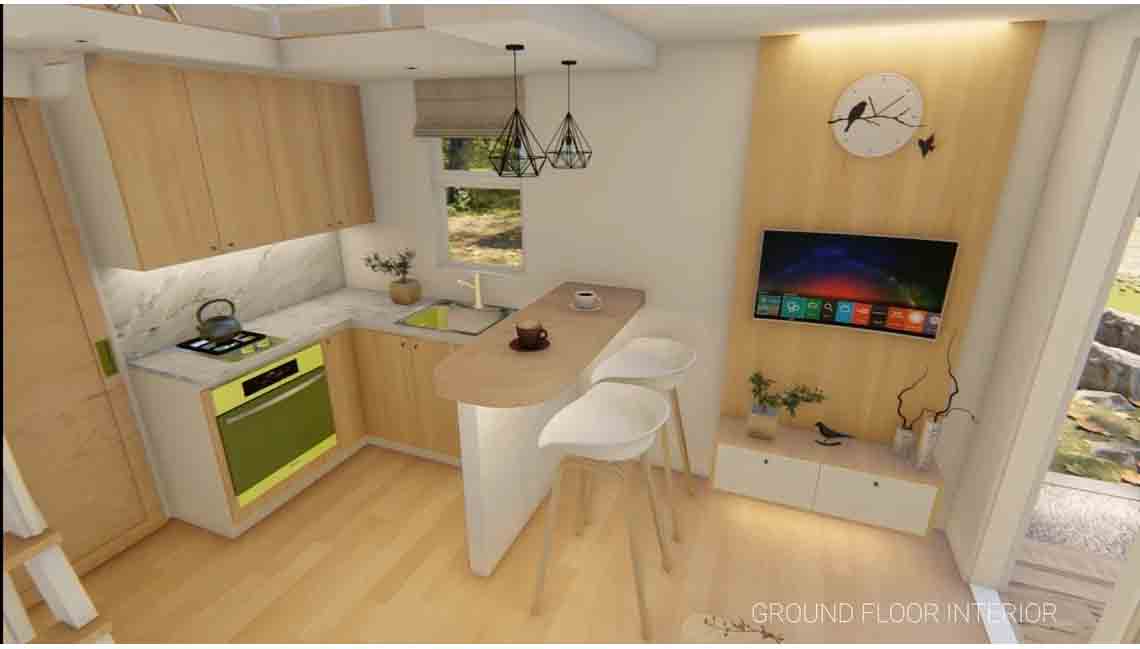 10' x 17' Clover Tiny House DIY Build Plans - 301 Sq Ft 1 Bedroom with Porch - Full Blueprint