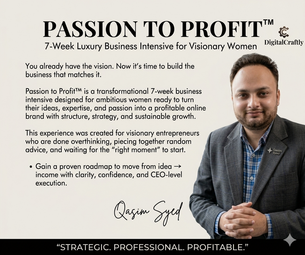 Passion to Profit: 7-Week Entrepreneur Coaching Program to Build & Launch Your Business image 0