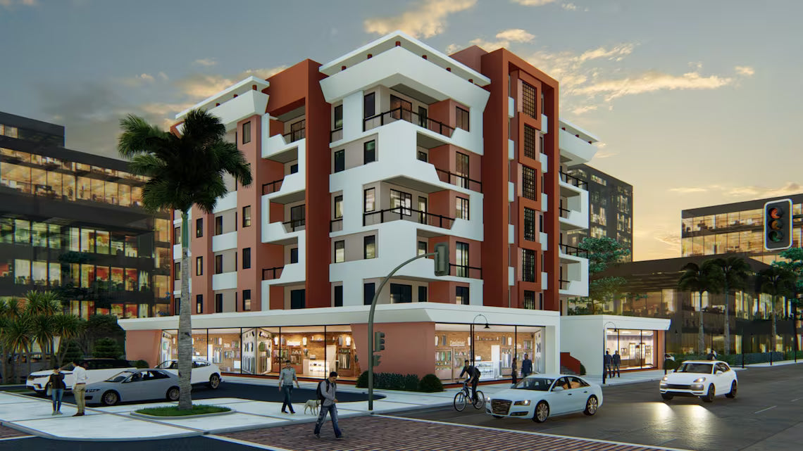 5-Story Duplex House Plan with Retail Space (Digital Download)