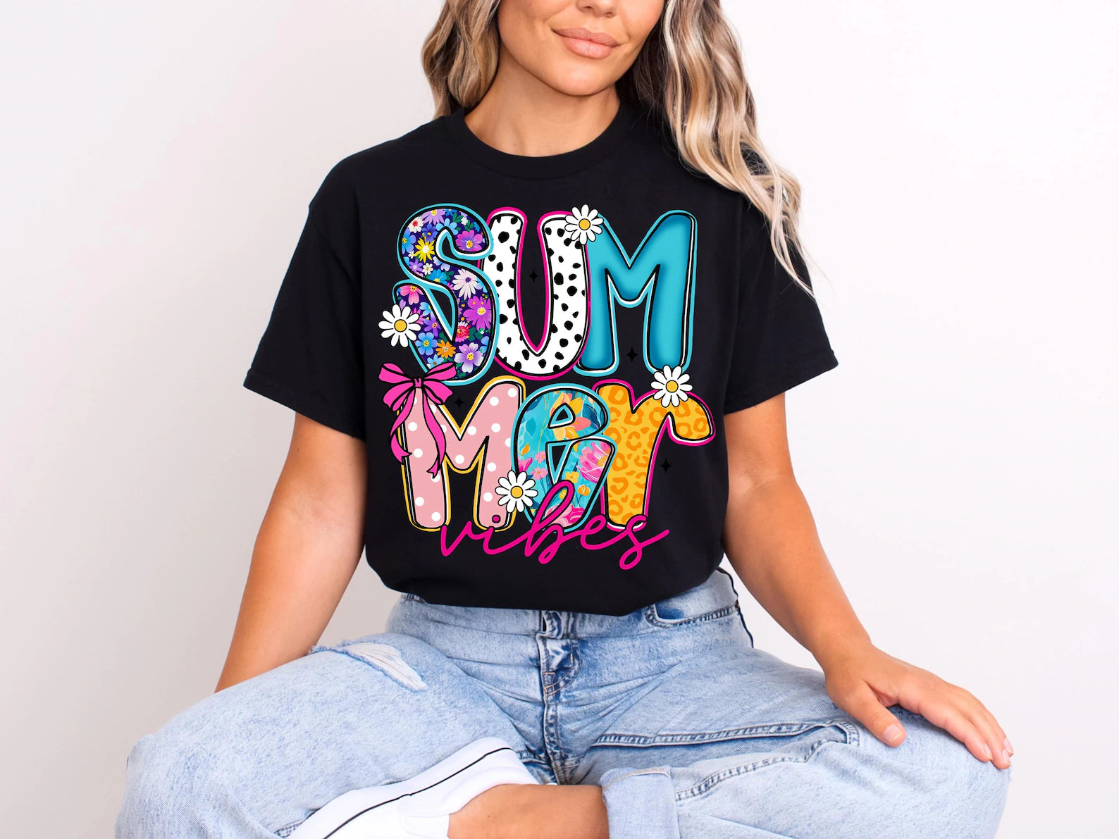 Summer Vibes Shirt PNG, Shirt Png Download, Floral Tee Shirt Sublimation, Retro Summer Shirt Png, Png For Tshirt, ,Beach Png Summer T-shirt