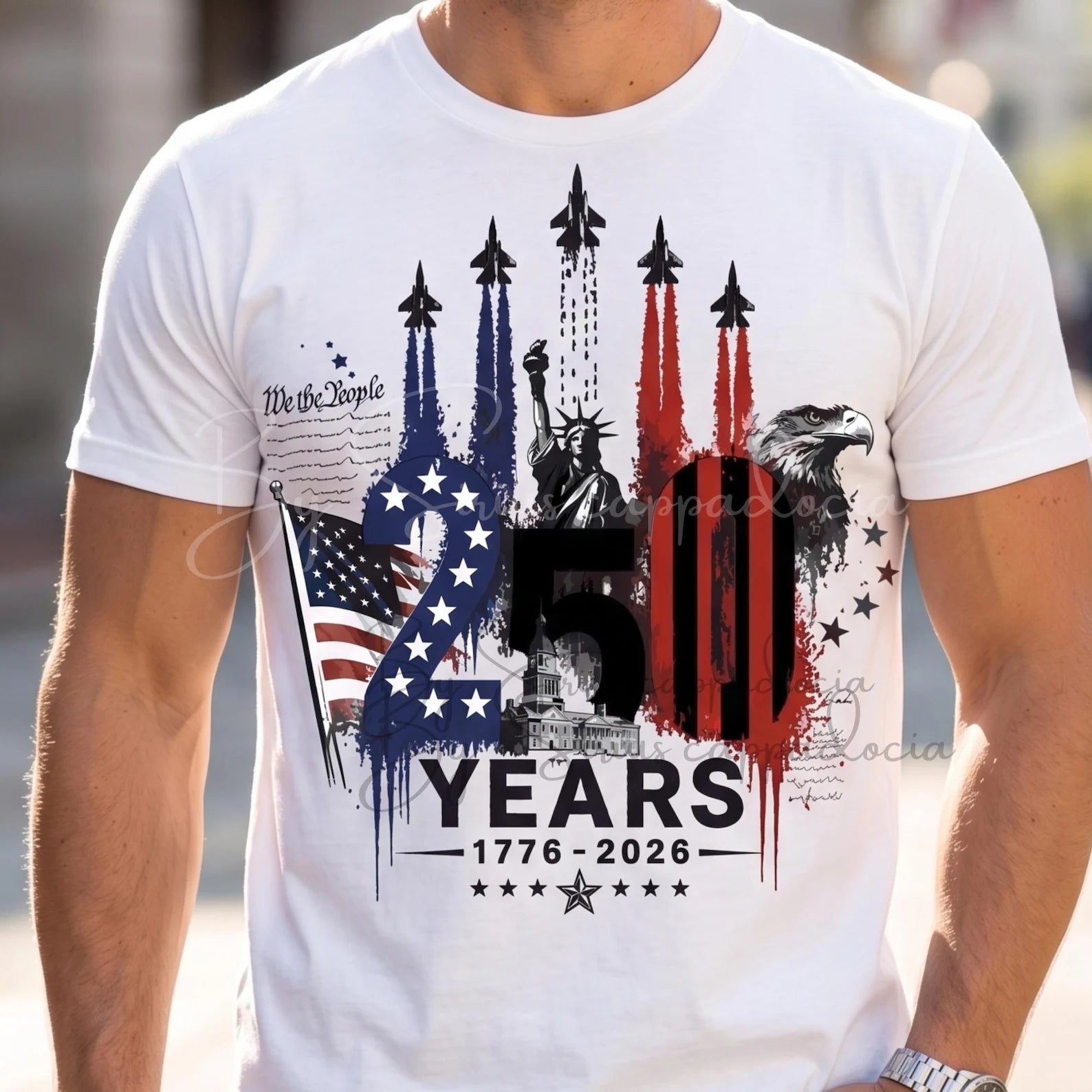 USA 250th Anniversary Shirtdesign Svg Png, Semiquincentennial 1776-2026 T-Shirt, Patriotic American Pride Tee, 4th of July 2026 PNG